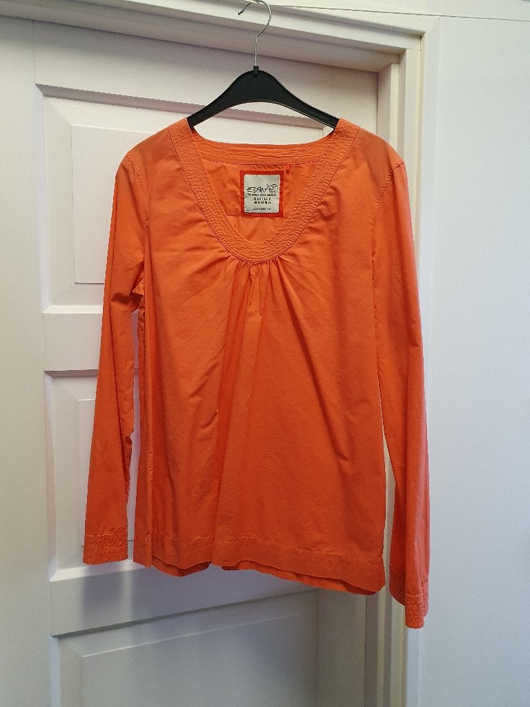 Esprit Oranje Katoenen Blouse - Wijd Model, Maat 42/44 (L), Oranje, Ophalen of Verzenden, Zo goed als nieuw