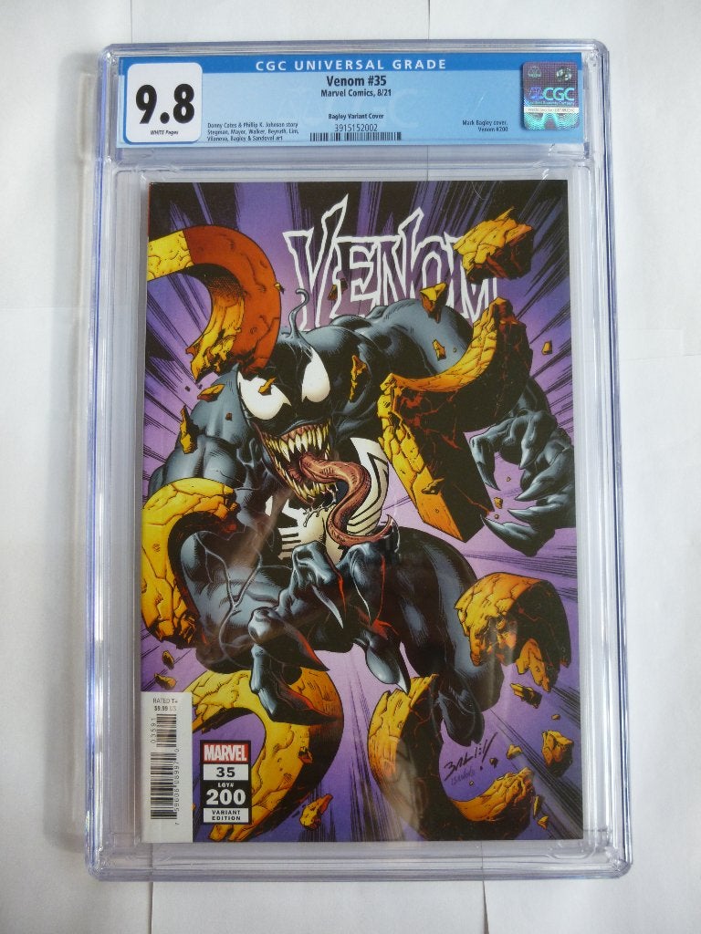 VENOM 35/200 MARVEL COMIC CGC9.8"BAGLEYVARIANT COVER"2021, Boeken, Strips | Comics, Eén comic, Amerika, Marvel Comics, Ophalen of Verzenden