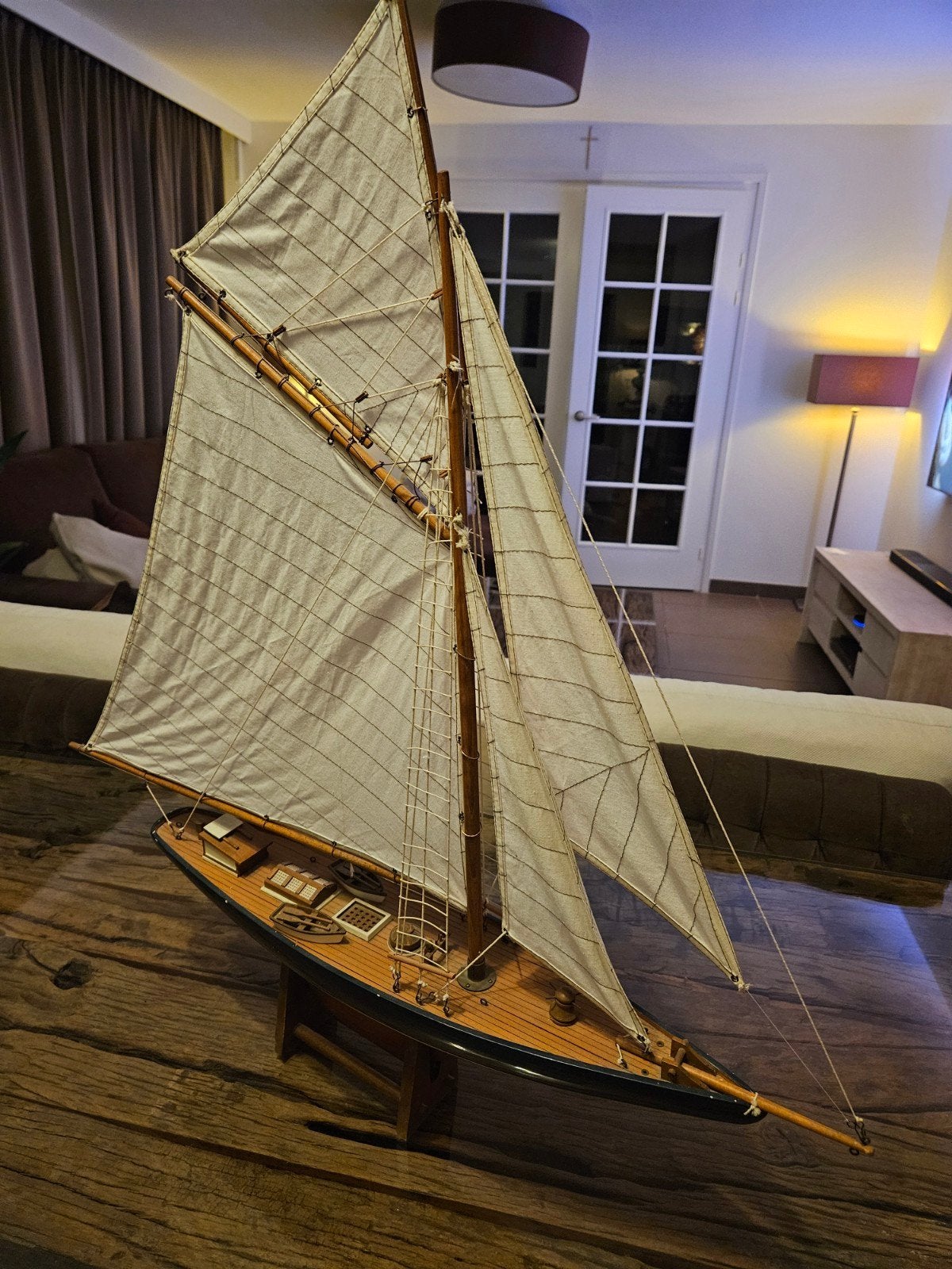 Prachtig gedetailleerd scheepsmodel - Zeilboot, Hobby en Vrije tijd, Modelbouw | Boten en Schepen, Ophalen, Zo goed als nieuw