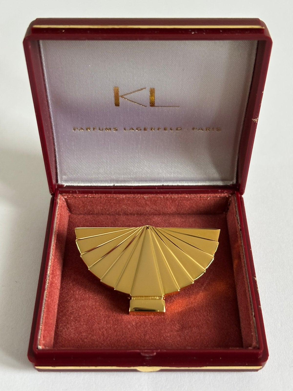Karl Lagerfeld 1980s KL Vintage Brooch, Ophalen of Verzenden, Zo goed als nieuw, Zilver, Overige materialen