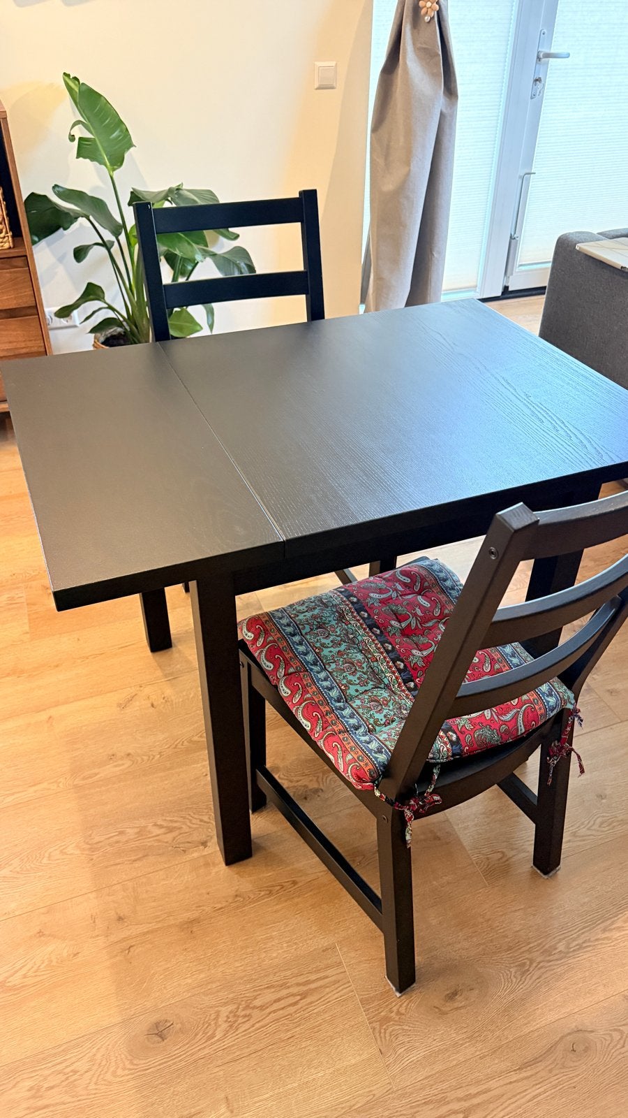 Ikea Nordviken tafel met 2 stoelen, uitschuifbaar, Ophalen, 100 tot 150 cm, Tot twee personen, 50 tot 100 cm