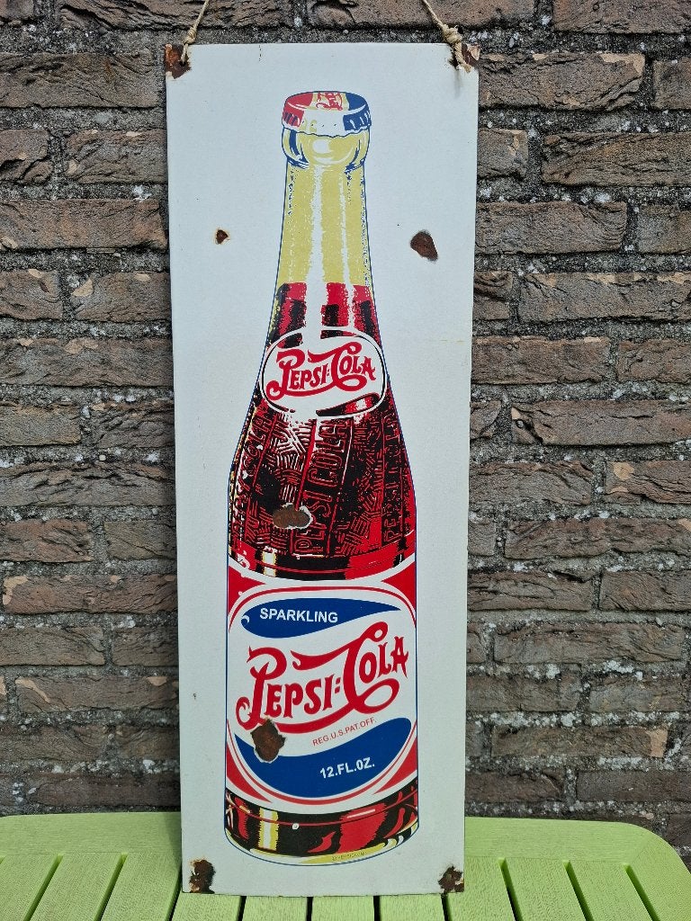 Emaillebord Pepsi Cola, Verzamelen, Ophalen of Verzenden, Nieuw, Reclamebord