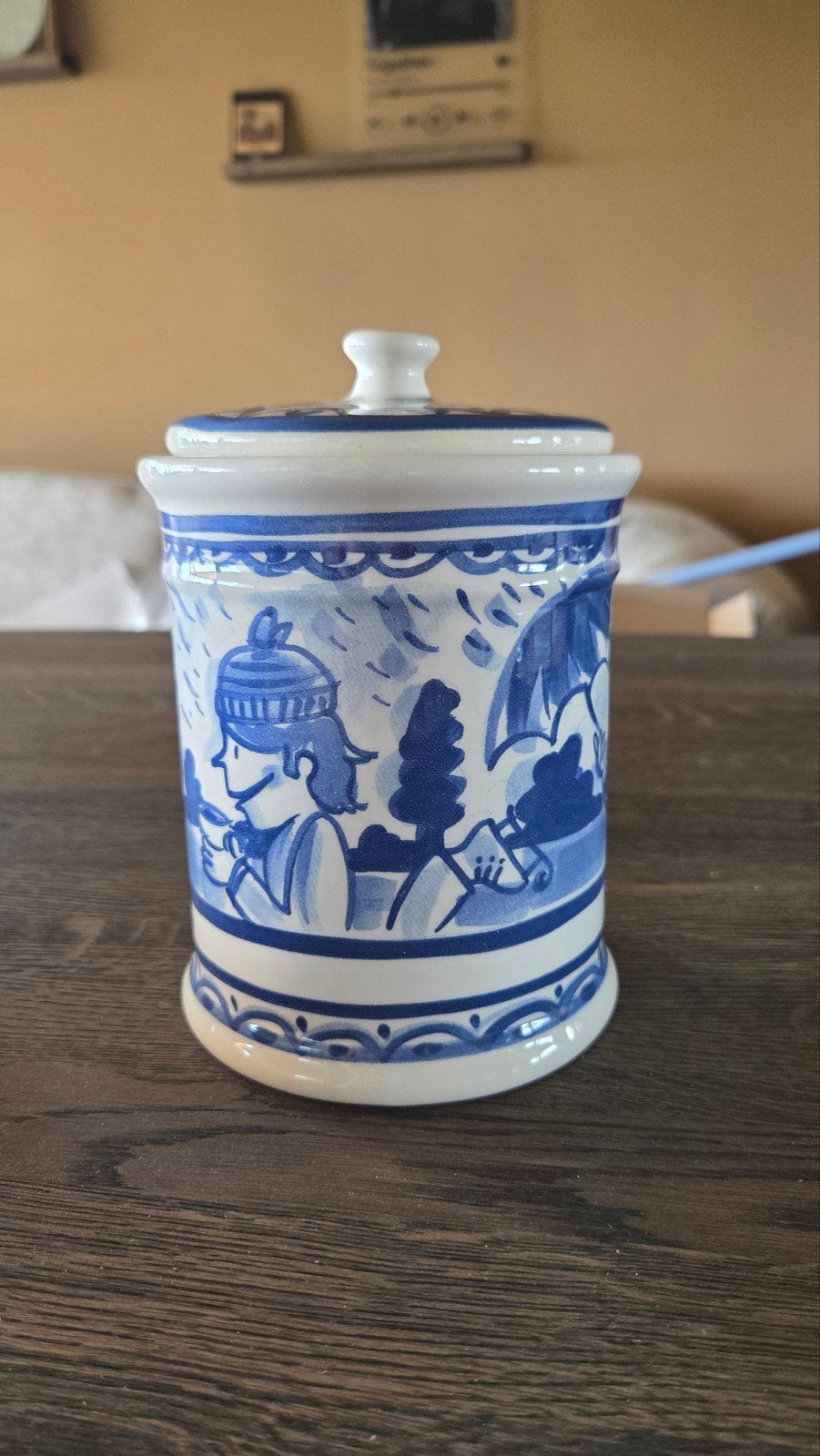 Delfts Blond voorraadpot met deksel, Ophalen of Verzenden