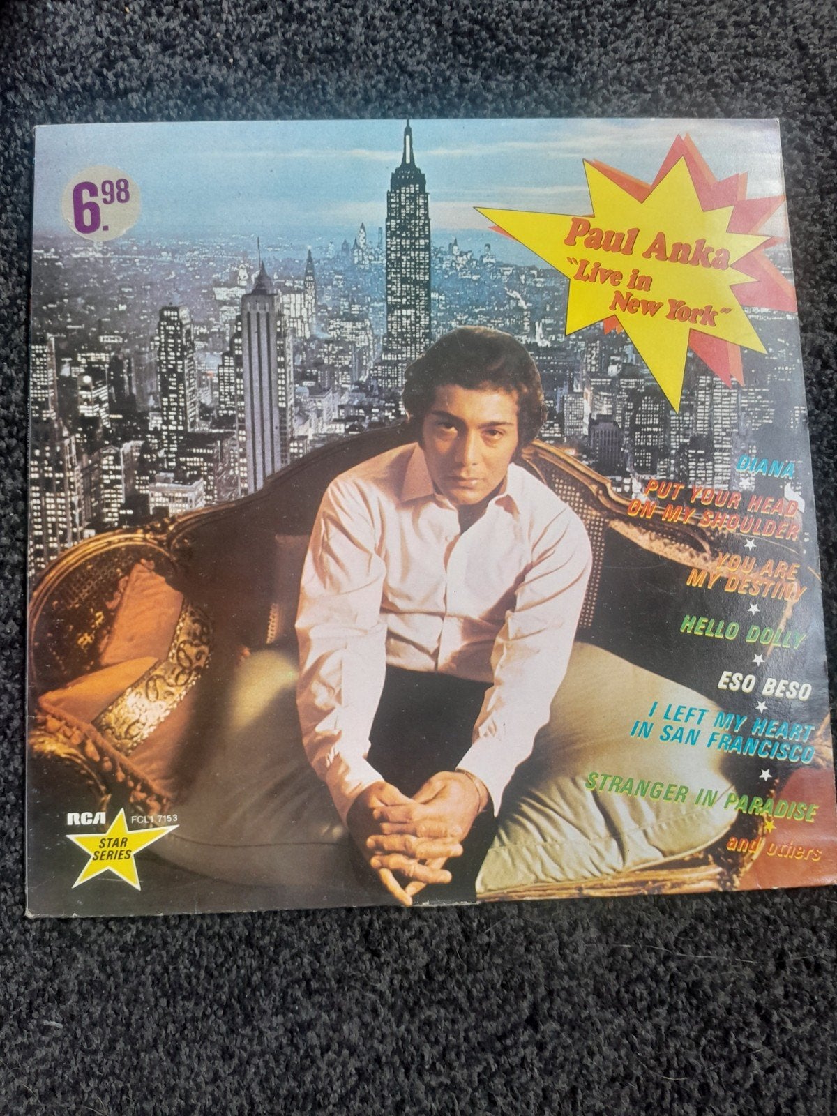 Paul Anka Live in New York, Ophalen of Verzenden, LP