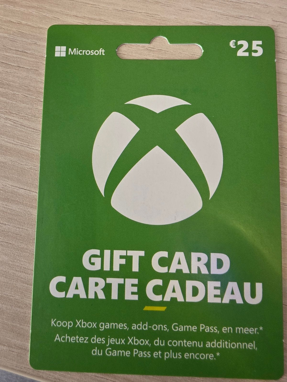Xbox Gift Card - €25 tegoed, Ophalen