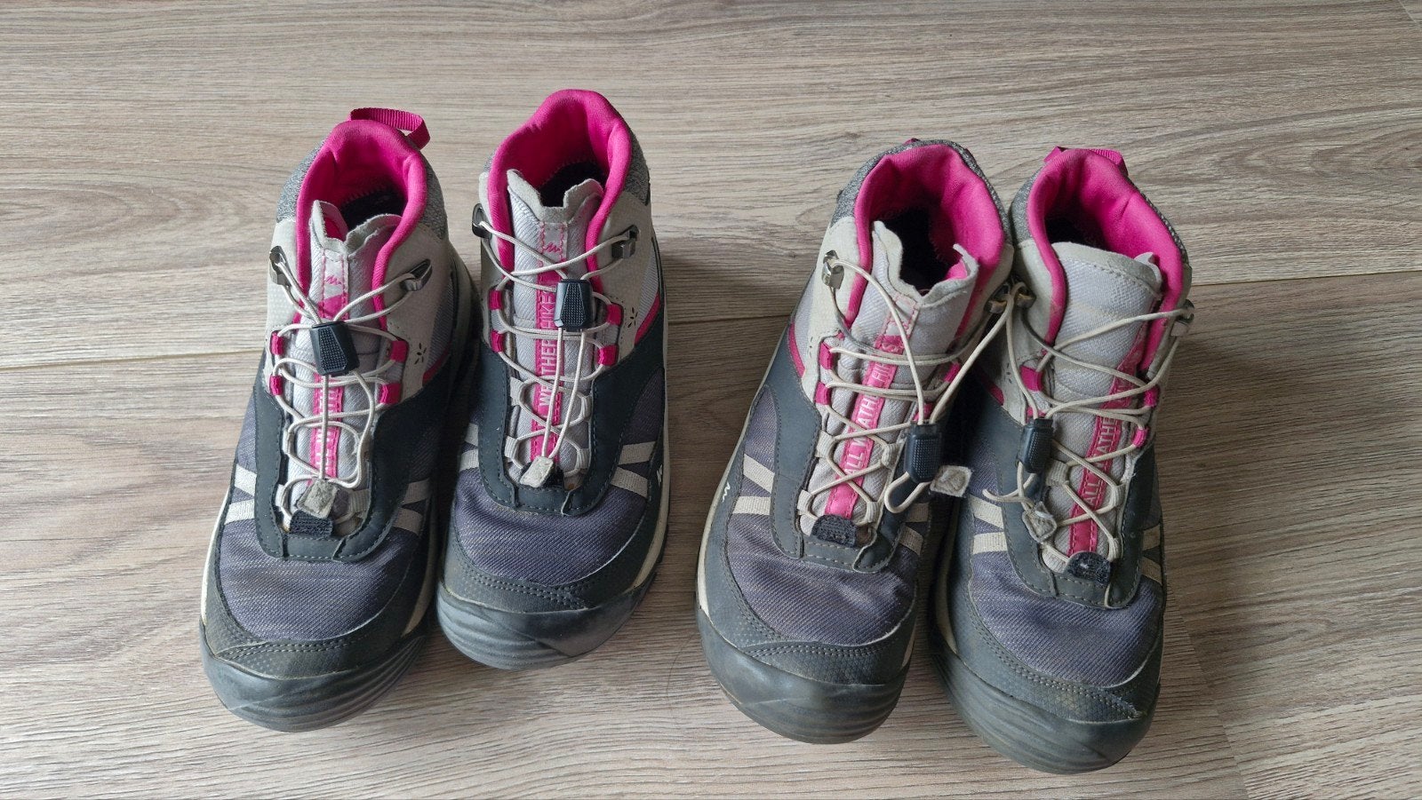 Wandelschoenen meisje met 35 & 37 Quechua - Goede staat, Zo goed als nieuw, Quechua, Roze, Wandelschoenen