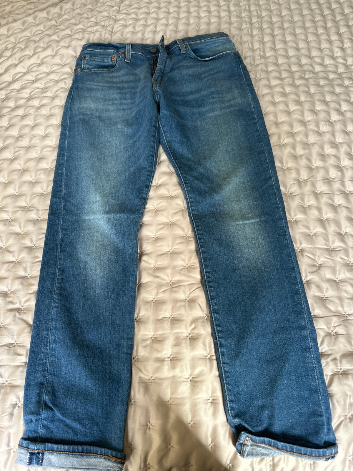 Levi's 512 Slim Taper Jeans - W32 L32, Ophalen of Verzenden, Gedragen, Blauw, W32 (confectie 46) of kleiner