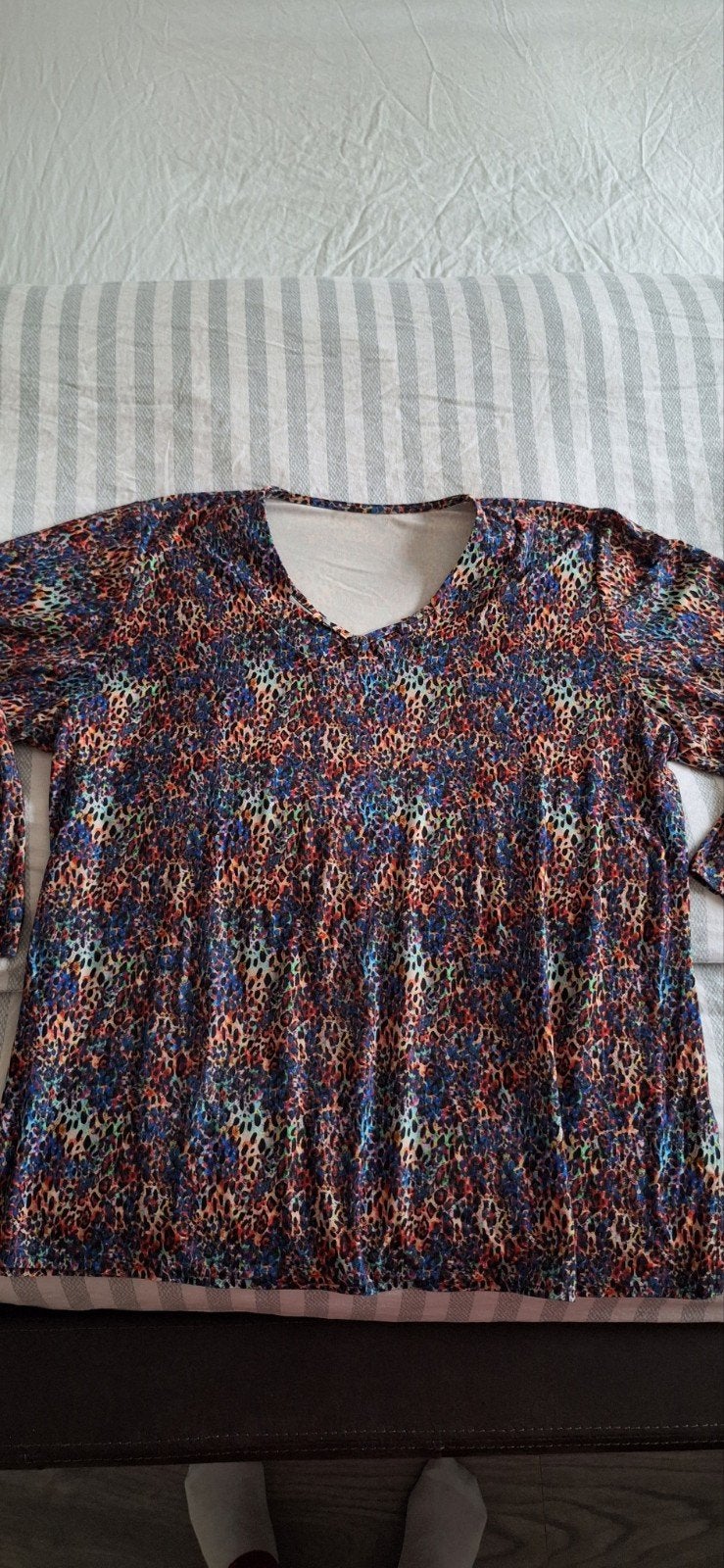 Mooi damesshirt met driekwart mouw, Ophalen of Verzenden, Zo goed als nieuw, Maat 46/48 (XL) of groter, Lange mouw