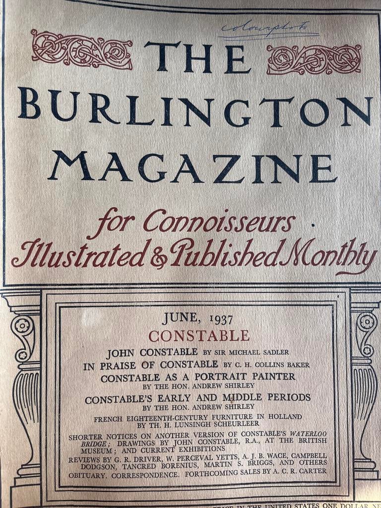 The Burlington Magazine - Juni 1937 - Constable Special, Ophalen of Verzenden, Gelezen, Europa overig