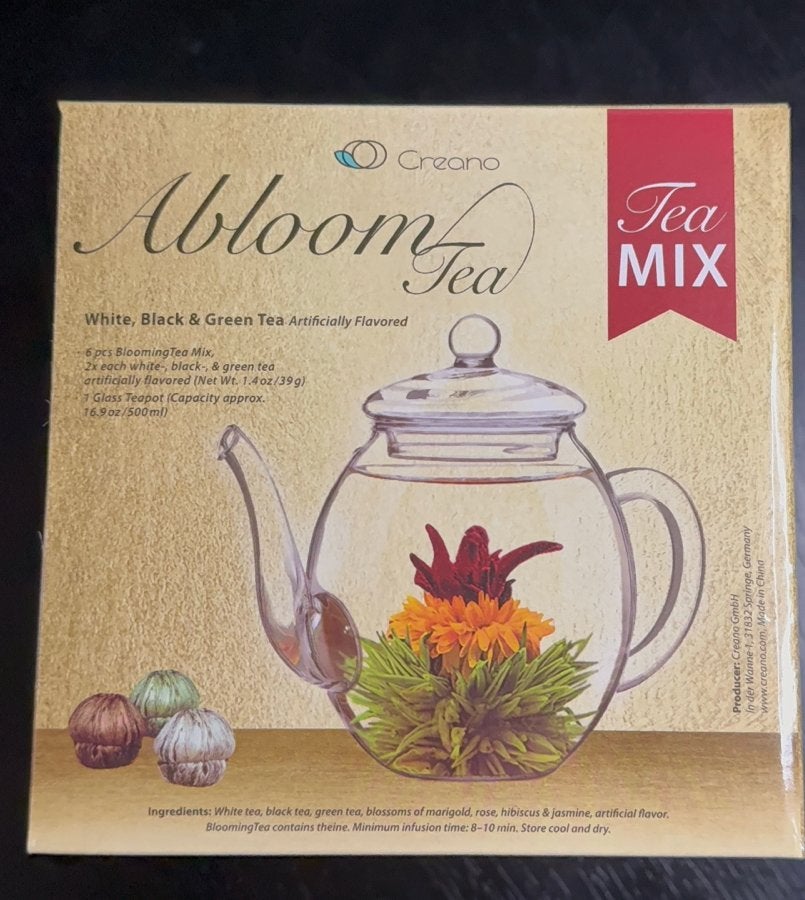 Bloementhee Mix: Wit, Zwart & Groen - Diverse Maten, Theepot/fluitketel, Glas, Nieuw, Ophalen of Verzenden