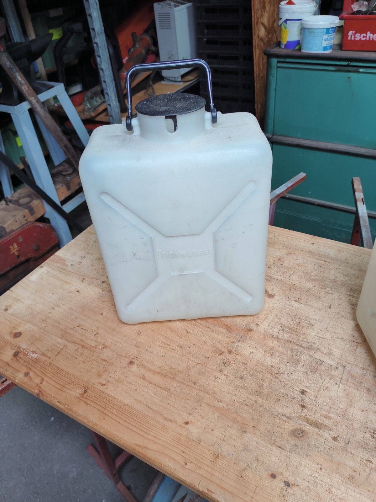 Witte jerrycan voor drinkwater - 10 liter, Caravans en Kamperen, Ophalen of Verzenden, Gebruikt