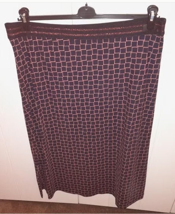 Cadadia Lange Rok Donkerblauw Maat 42, Kleding | Dames, Rokken, Blauw, Maat 42/44 (L), Ophalen of Verzenden, Zo goed als nieuw