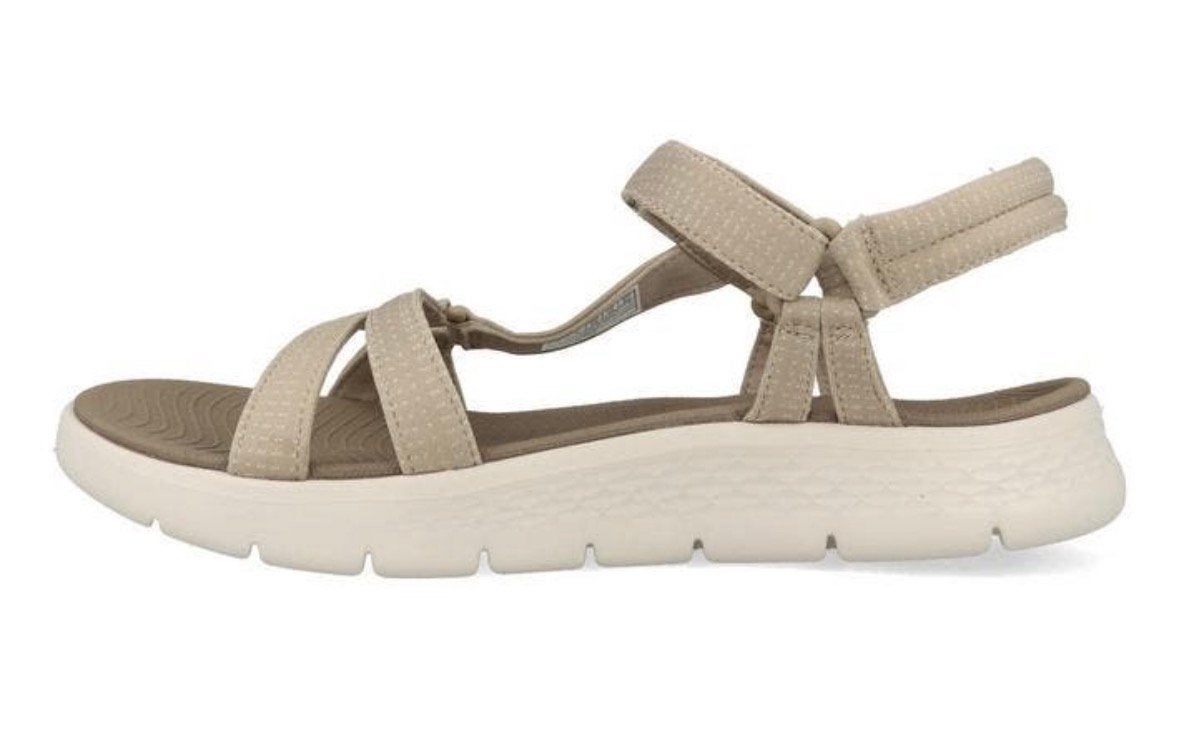 Skechers GO WALK Flex Sandal -Taupe-  mt36/37), Beige, Zo goed als nieuw, Sandalen of Muiltjes, Ophalen of Verzenden