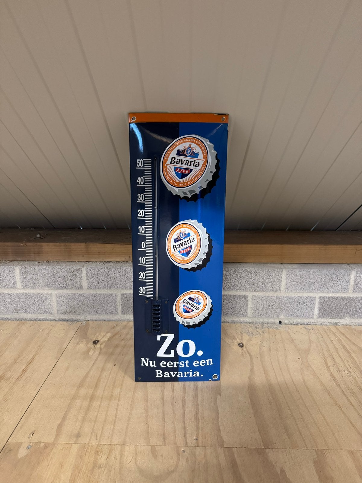 Bavaria thermometer - decoratief (kapot), Gebruikt, Metaal, Ophalen of Verzenden, Overige merken