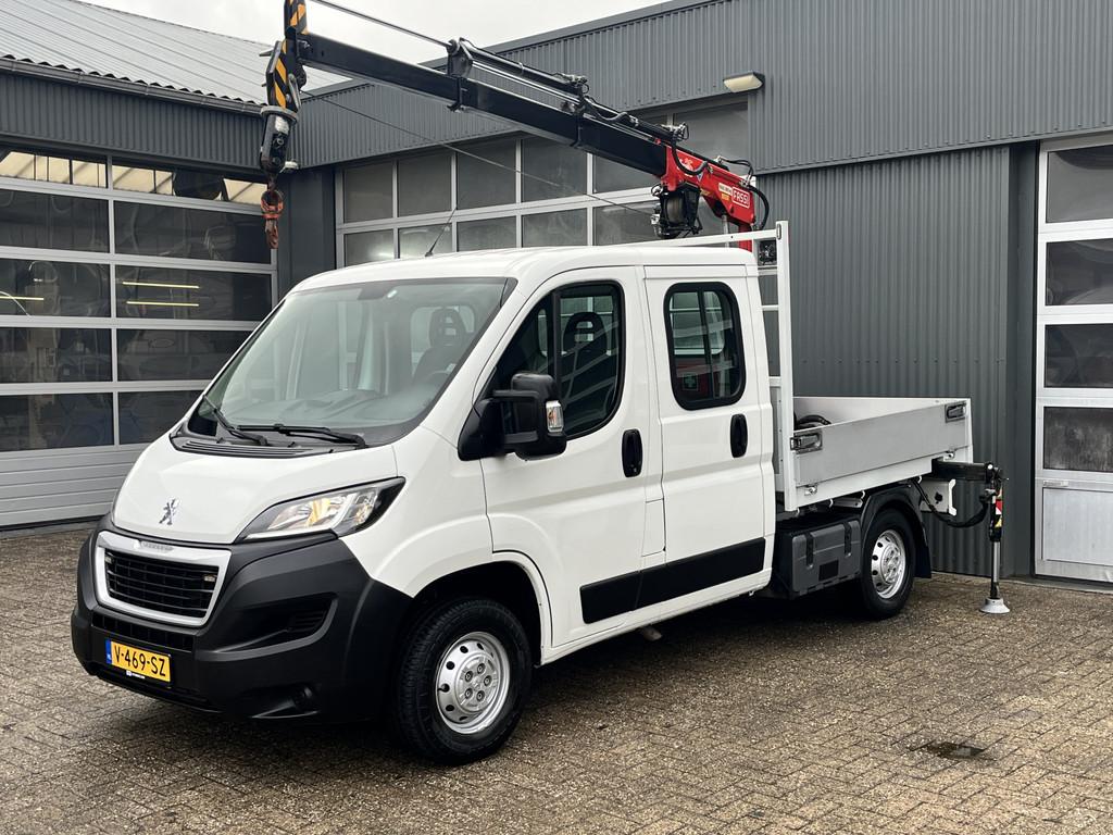 Peugeot Boxer 335 2.0 BlueHDI L2 Euro 6 Fassi laadkraan Airc, Voorwielaandrijving, Gebruikt, 4 cilinders, Wit
