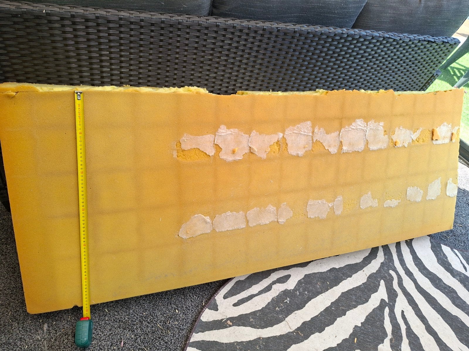 Schuimrubbermatras in stukken,  was 200x90x13 cm, Ophalen, Gebruikt