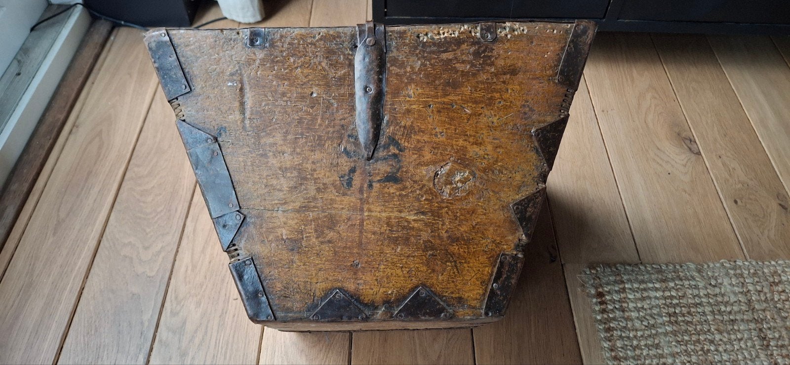 Antieke houten plukbak / oogstmand, Ophalen of Verzenden