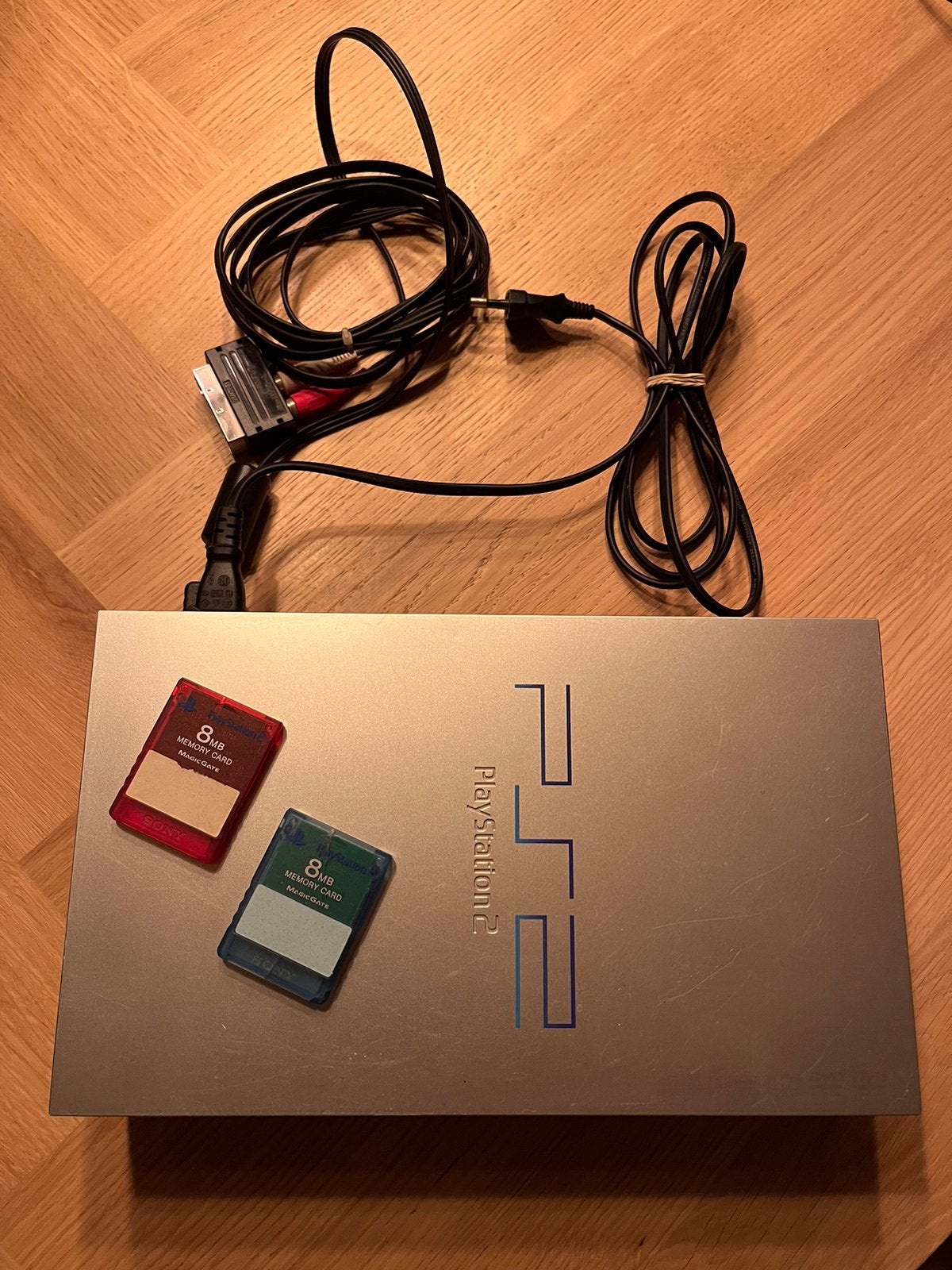 PlayStation 2, met extra items en spellen, Dsi, Ophalen of Verzenden, Zilver, Gebruikt