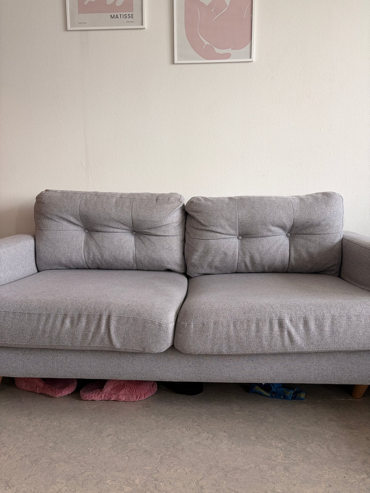 Wehkamp grijze bank palermo, Ophalen, 150 tot 200 cm, Tweepersoons, 75 tot 100 cm