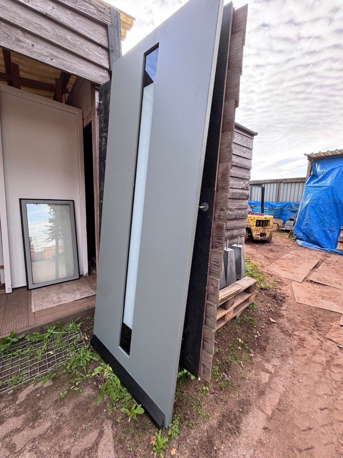 93x231,5 voordeur L+R mat glas Grijs, Doe-het-zelf en Verbouw, Ophalen, Overige typen, Nieuw, .