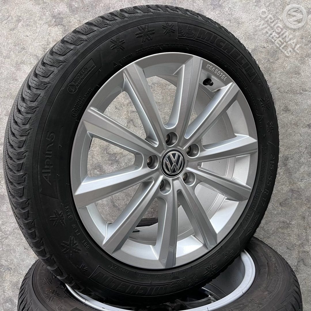 17 inch originele Merano velgen + winterbanden VW Passat, -, -, Banden en Velgen, 17 inch