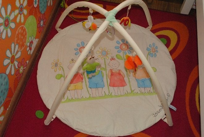 Bambino ronde speelkleed met babygym baby poppen speelgym, Ophalen of Verzenden, Nieuw, Babygym, Met geluid
