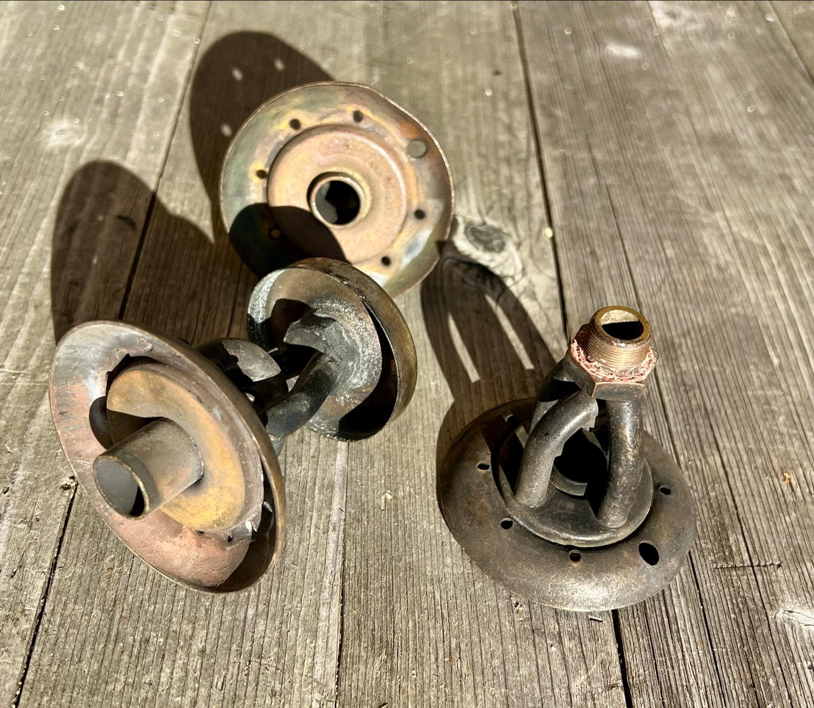 Antieke messing Primus/Optimus branderkoppen (3 stuks), Ophalen of Verzenden