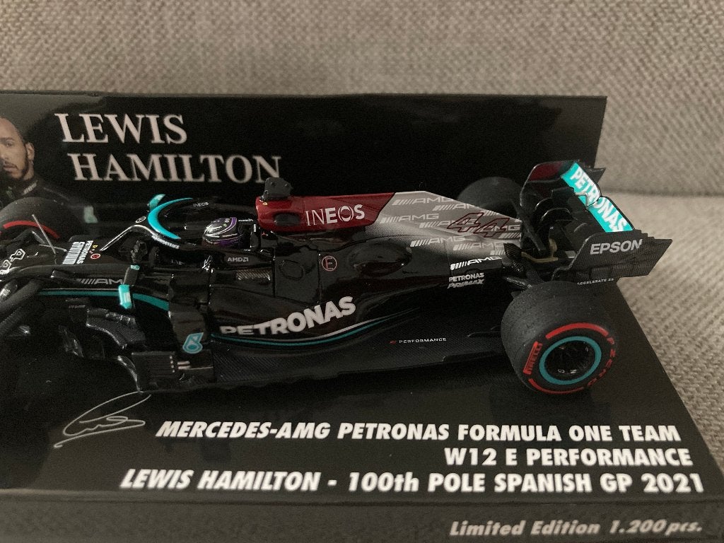 ✅ Lewis Hamilton 1:43 Spanish GP 2021 100th Pole Mercedes, Ophalen of Verzenden, Nieuw, Formule 1