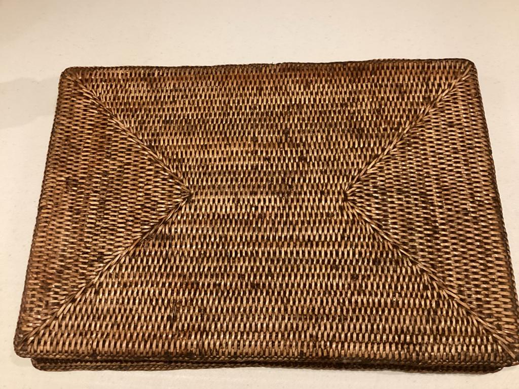 Birma riet placemat 5x, Ophalen of Verzenden, Zo goed als nieuw, Overig