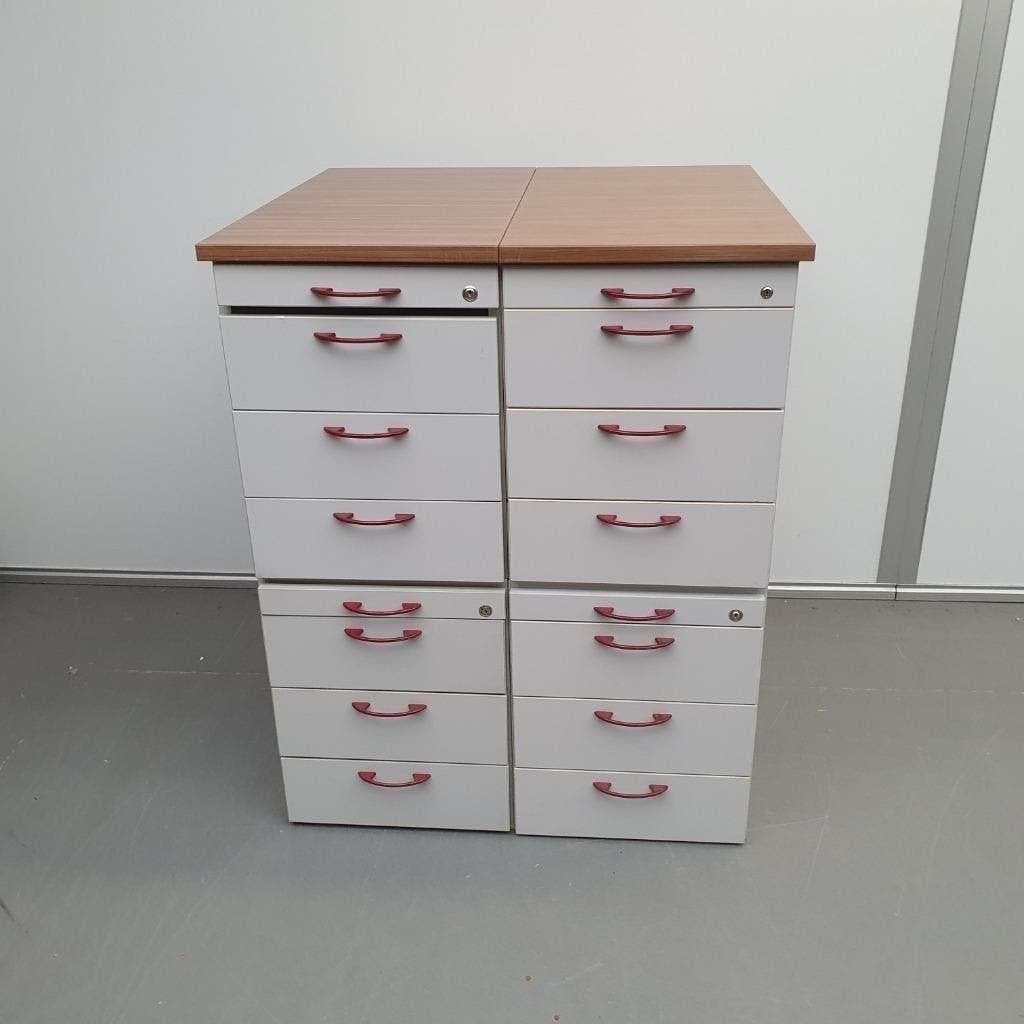 4-delig houten ladeblok met 16 lades - 111x89x79 cm, Ophalen, Kunststof, Gebruikt, Minder dan 100 cm
