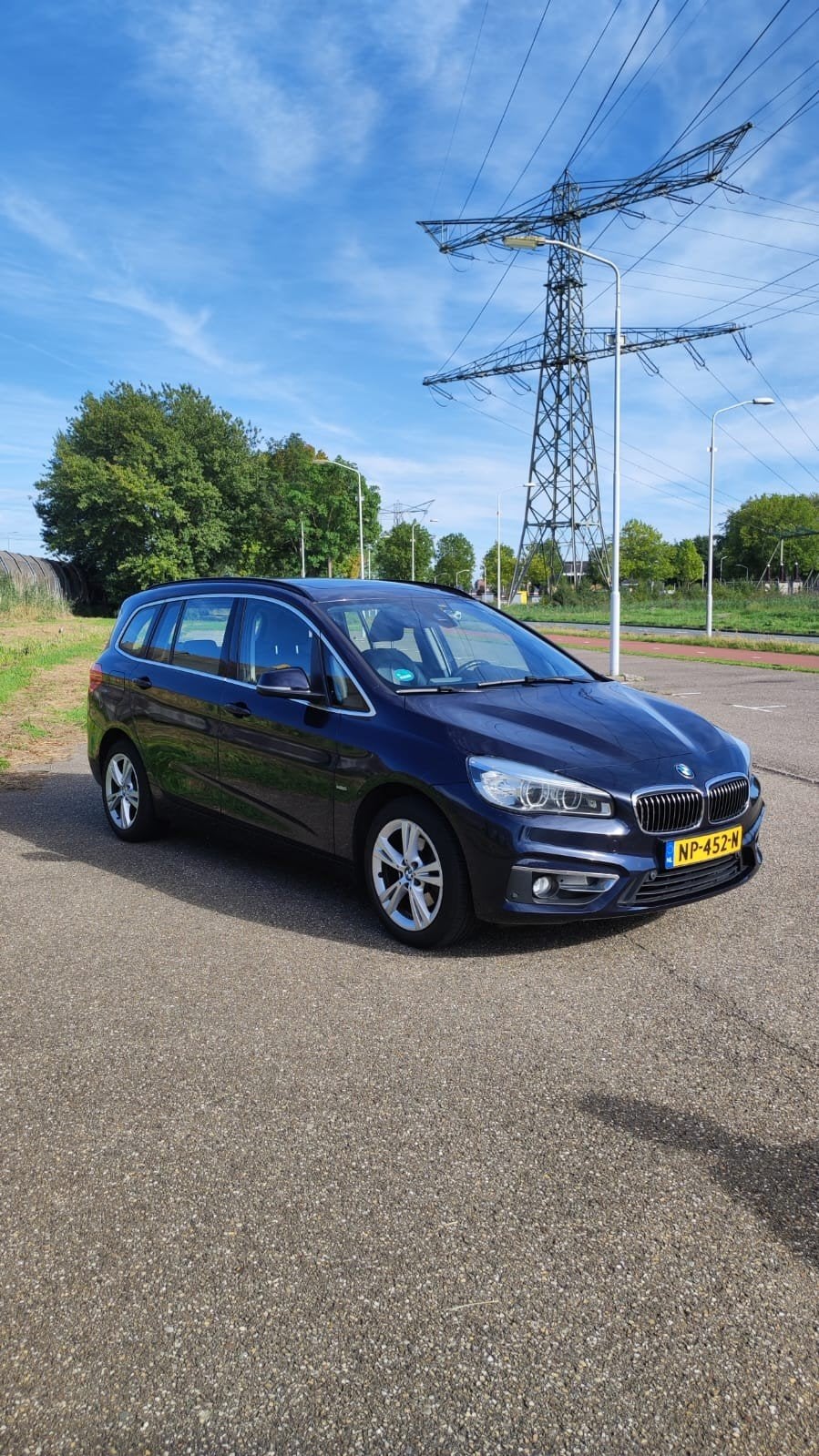 BMW 2-Serie Gran Tourer 2.0 218D AUT 2016 Blauw, Auto's, 1995 cc, 4 cilinders, Blauw, 7 stoelen