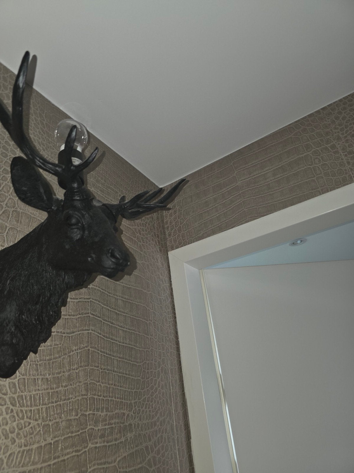 Lucide Extravaganza Caribou wandlamp - Zwarte rendierkop, Ophalen, Zo goed als nieuw