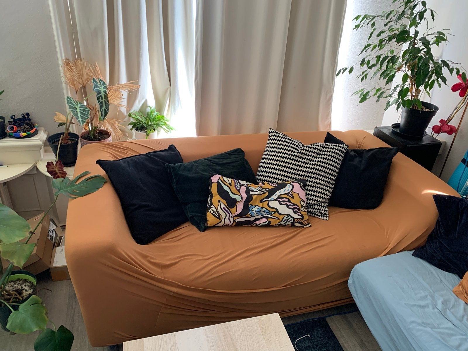 Ikea Bank met hoes (exclusief kussens), Ophalen, Gebruikt, 150 tot 200 cm, Tweepersoons