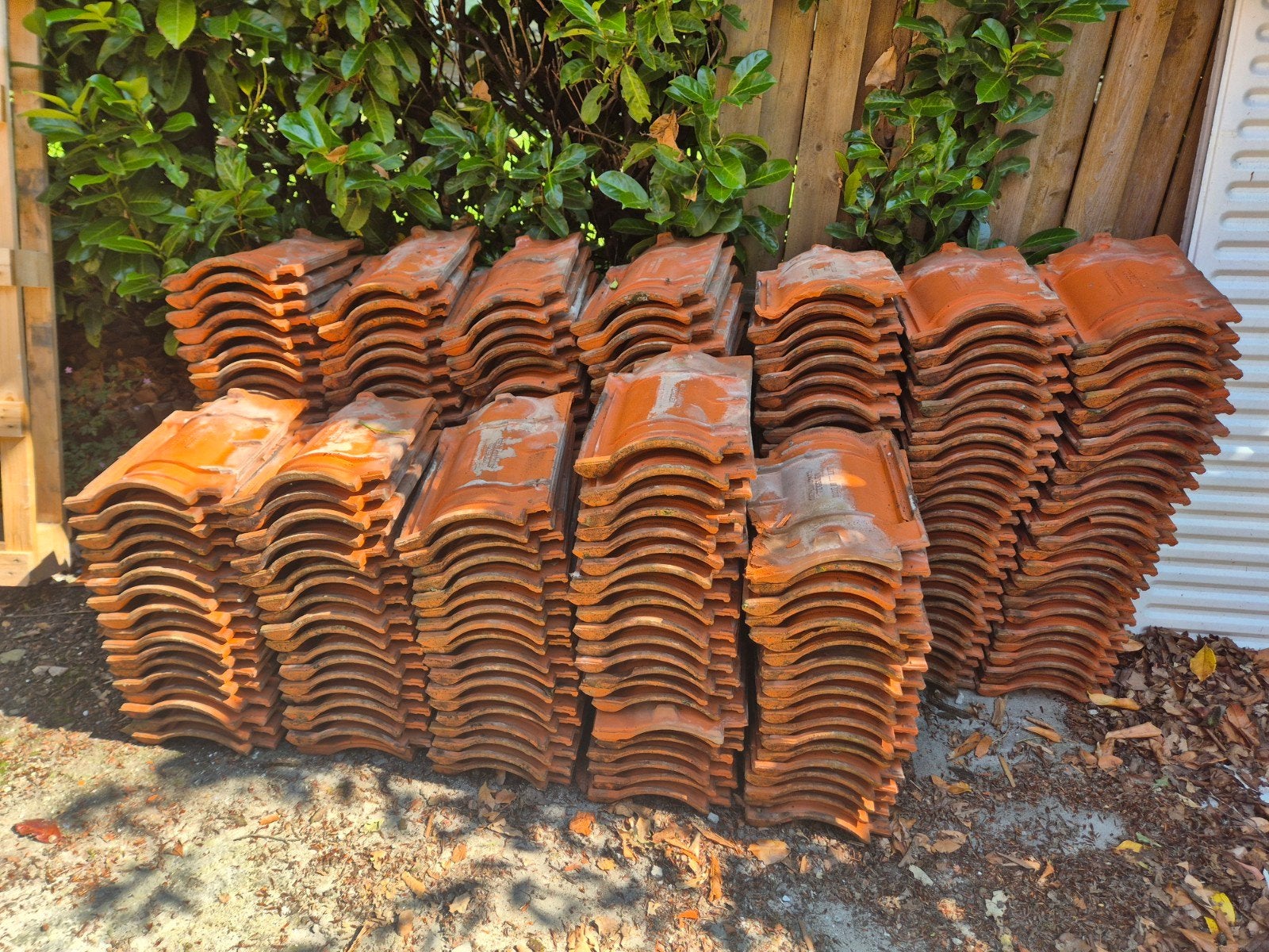 Oranje dakpannen, Ophalen, Steen of Klei, 15 m² of meer, Dakpannen