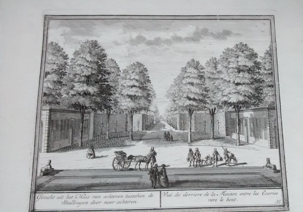 35 Beverwijk het Huis Kopergravure 18e Eeuw, Ophalen of Verzenden