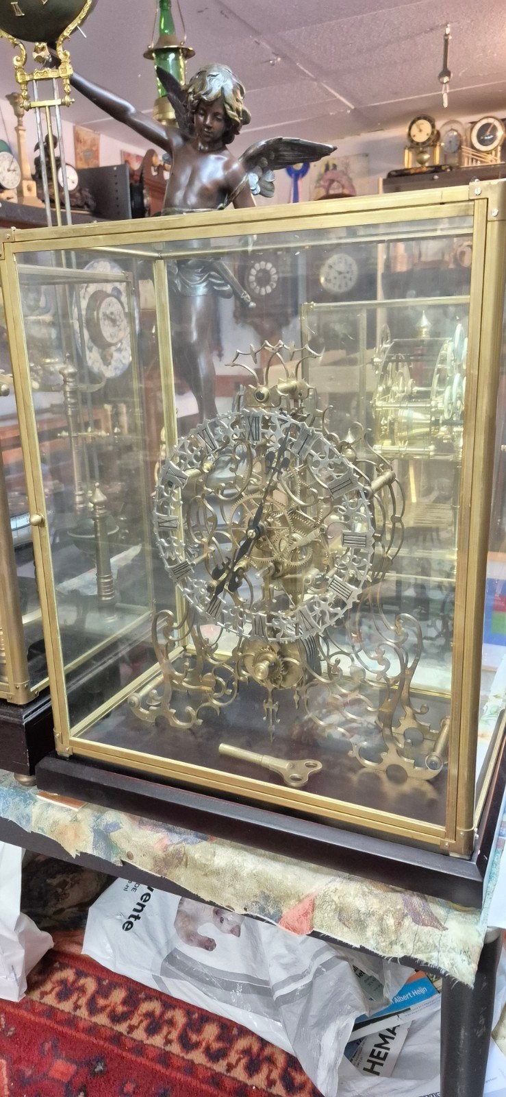 prachtige skelet klok 725 euro, Antiek en Kunst, Ophalen