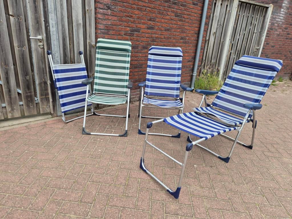 Campingstoelen en voetenbankjes (Crespo & Obelink), Ophalen, Gebruikt, Campingstoel