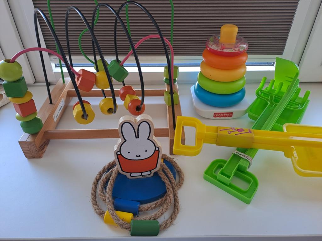 Speelgoedpakket: kralenframe, stapeltoren, Nijntje, Ophalen of Verzenden, Zo goed als nieuw, Overige typen