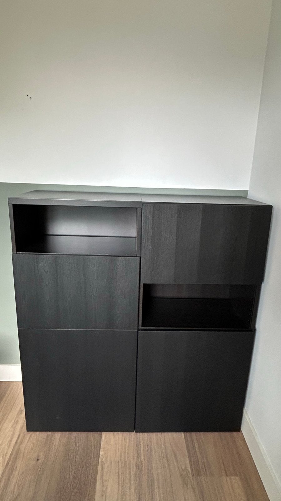 IKEA Besta kast - zwart - 120x40x128 cm, Ophalen, Zo goed als nieuw