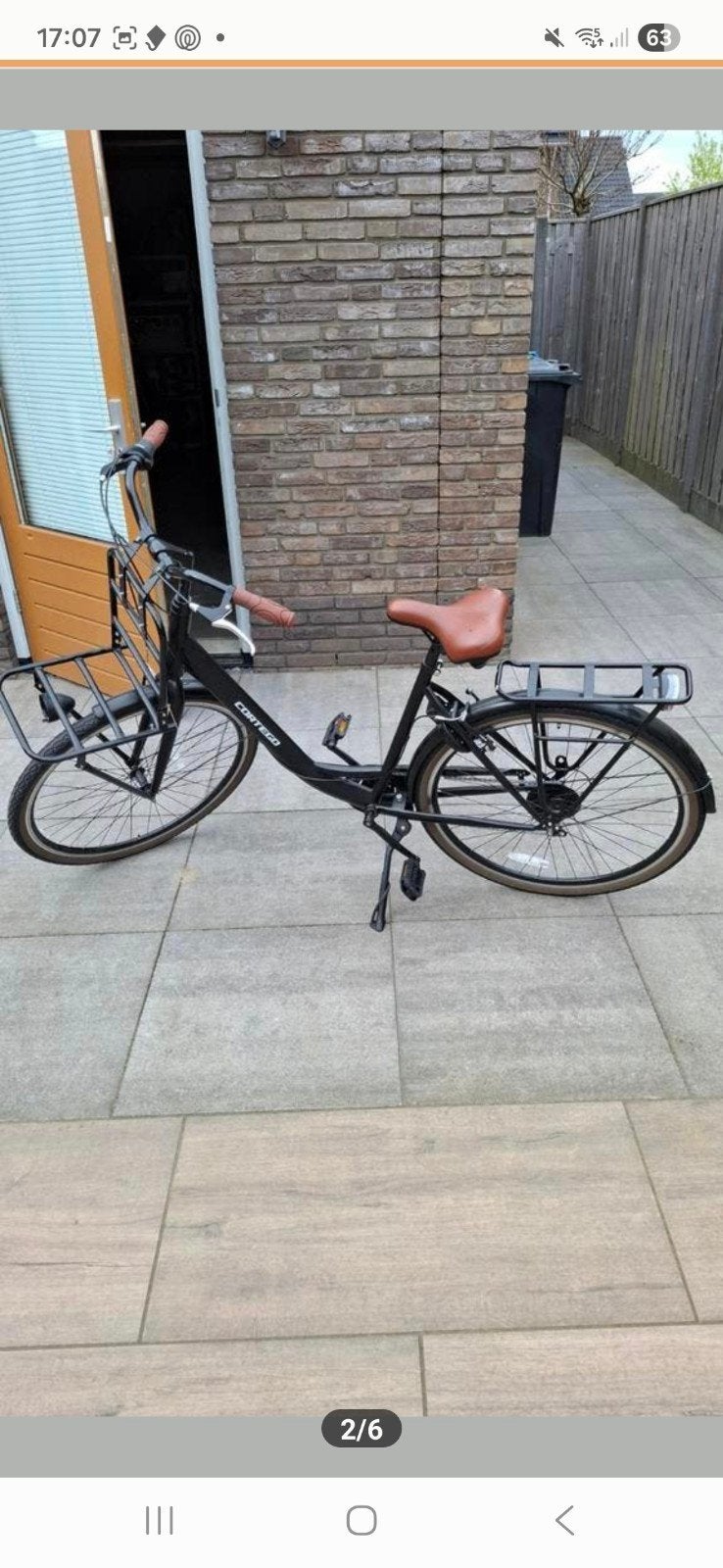 Cortego transportfiets met versnellingen, 53 tot 56 cm, Velgrem, Versnellingen, Nieuw