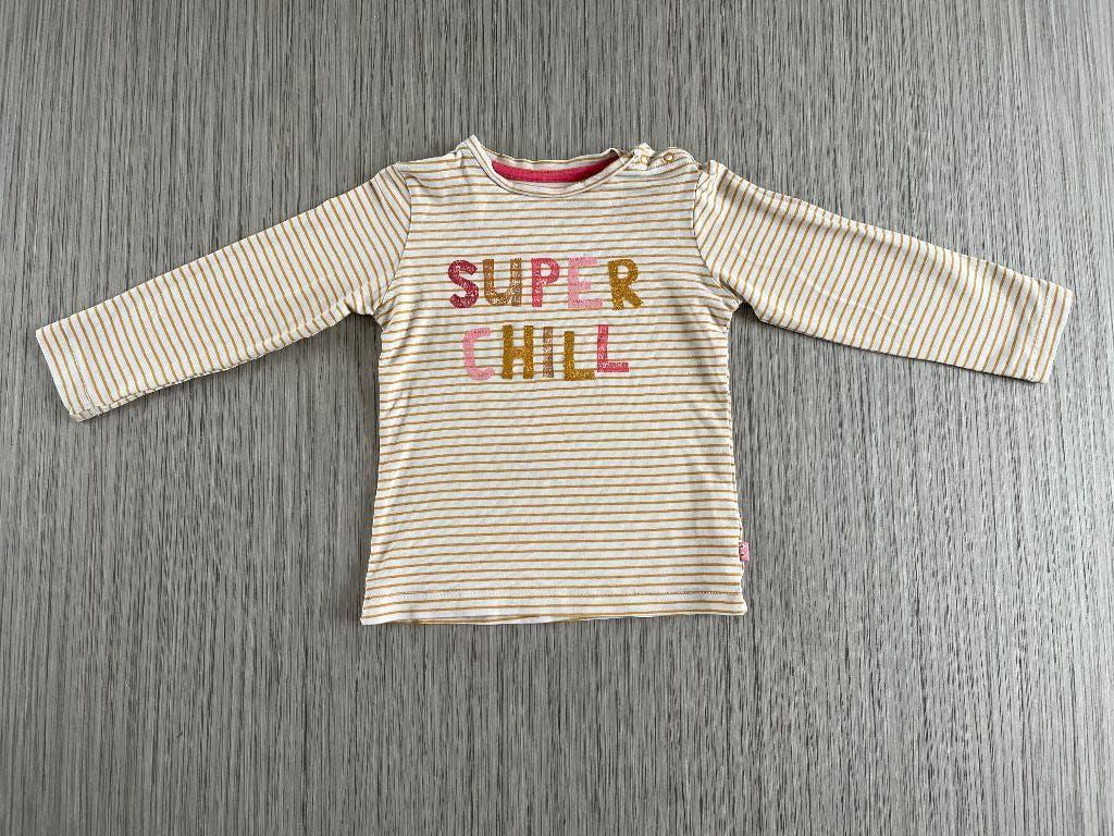 Lange mouwen shirt, ‘super chill’, maat 92, Kinderen en Baby's, Kinderkleding | Maat 92, Gebruikt, Meisje, Ophalen of Verzenden