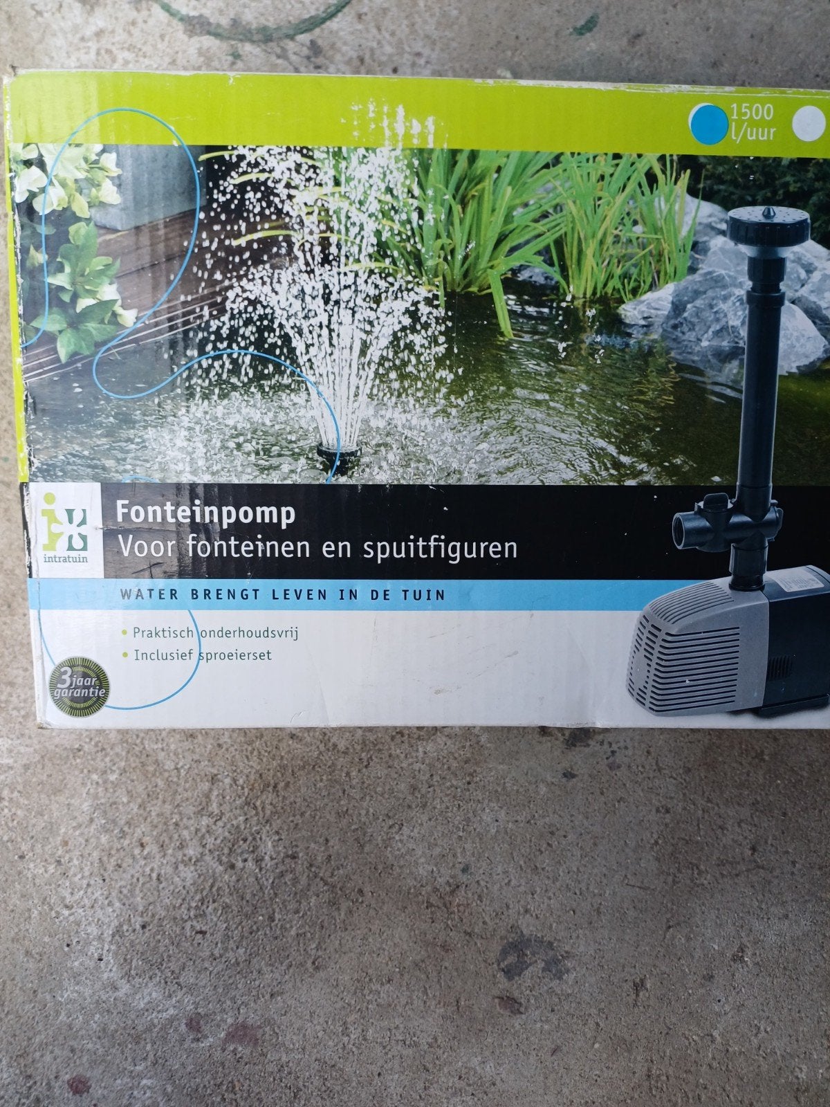 Fonteinpomp intratuin, Tuin en Terras, Waterpartijen en Fonteinen, Ophalen, Nieuw, Beton, Fontein