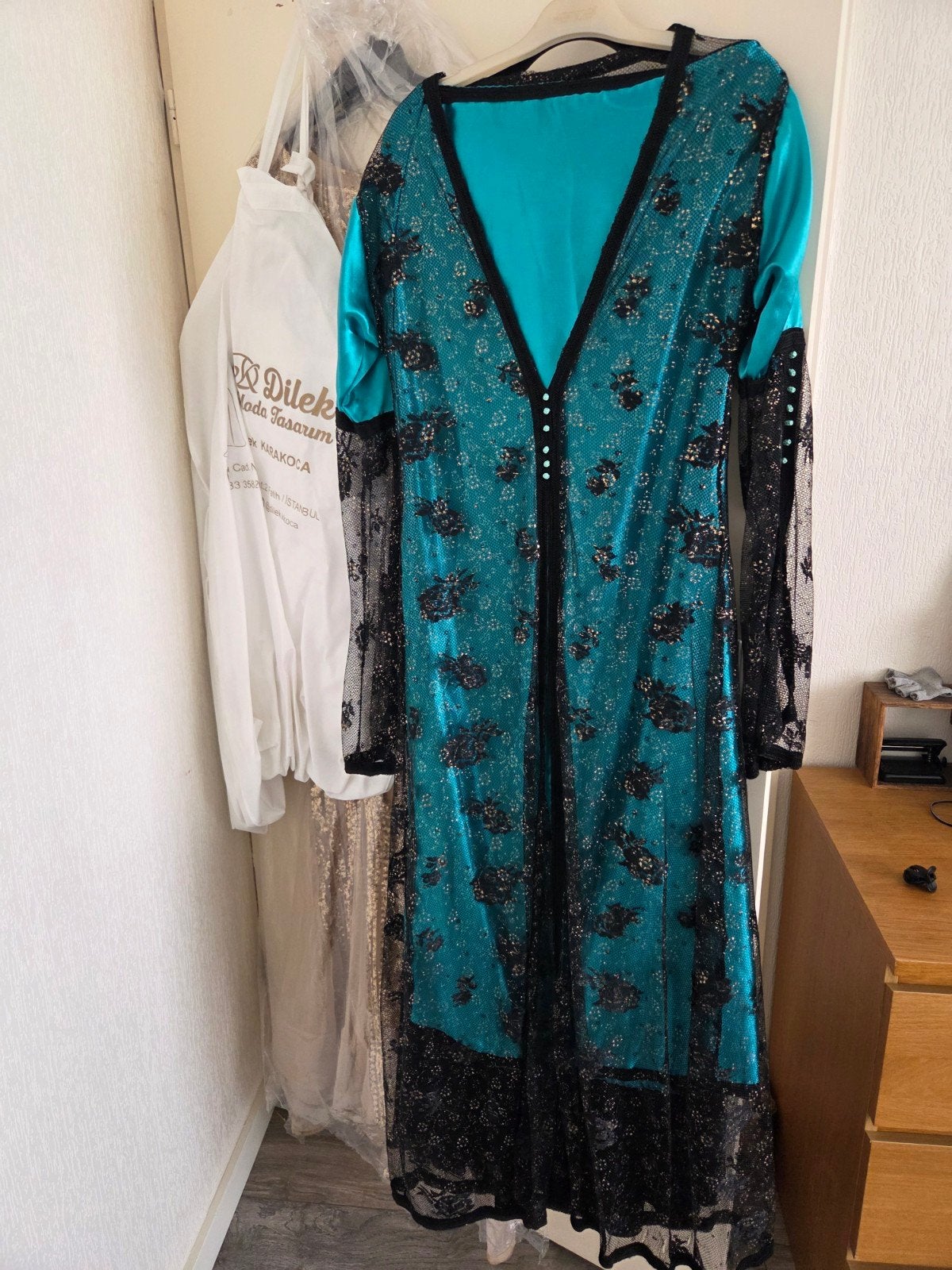 2-delige Marokkaanse jurk S/M - Elegante Kaftan, Ophalen of Verzenden, Gedragen, Maat 36 (S), Meerkleurig