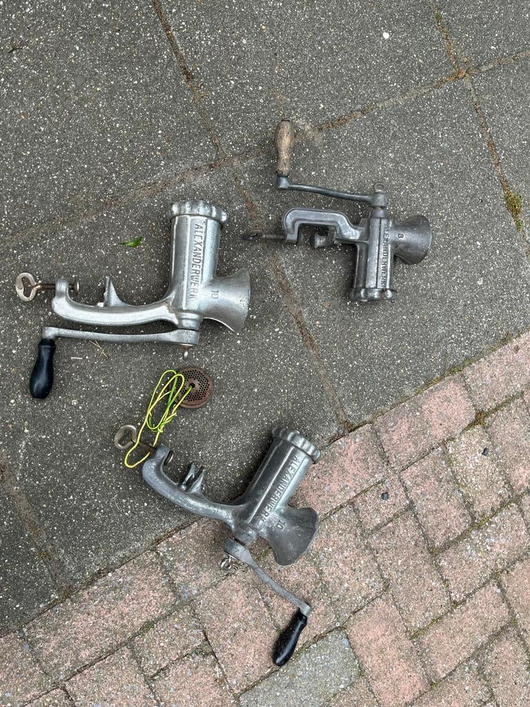 Set van 3 Alexanderwerk vleesmolens - Vintage, Antiek en Kunst, Ophalen
