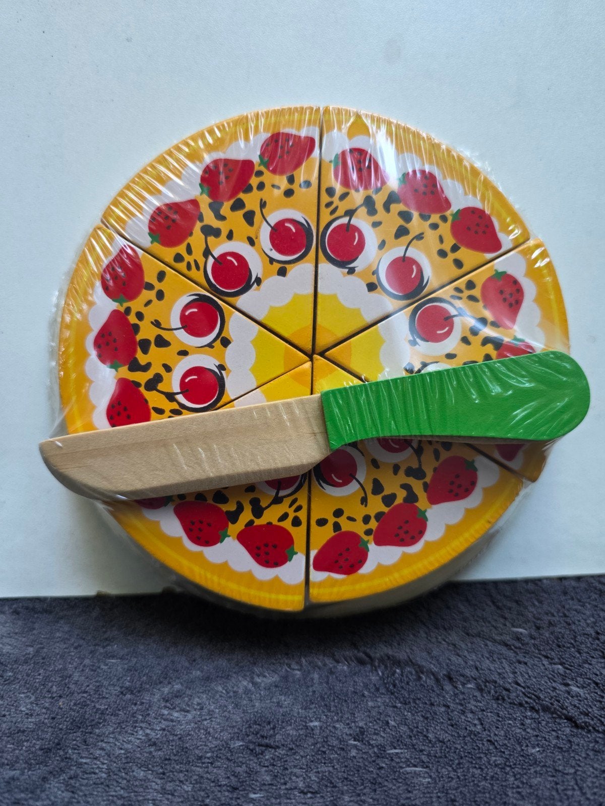 Houten speelgoed pizza met snijder - Nieuw in verpakking, Ophalen, Nieuw