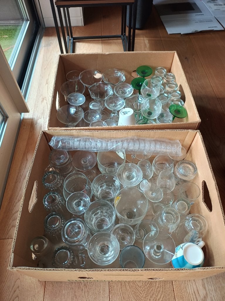 Gratis! Hele partij glazen, Ophalen of Verzenden, Zo goed als nieuw, Overige typen