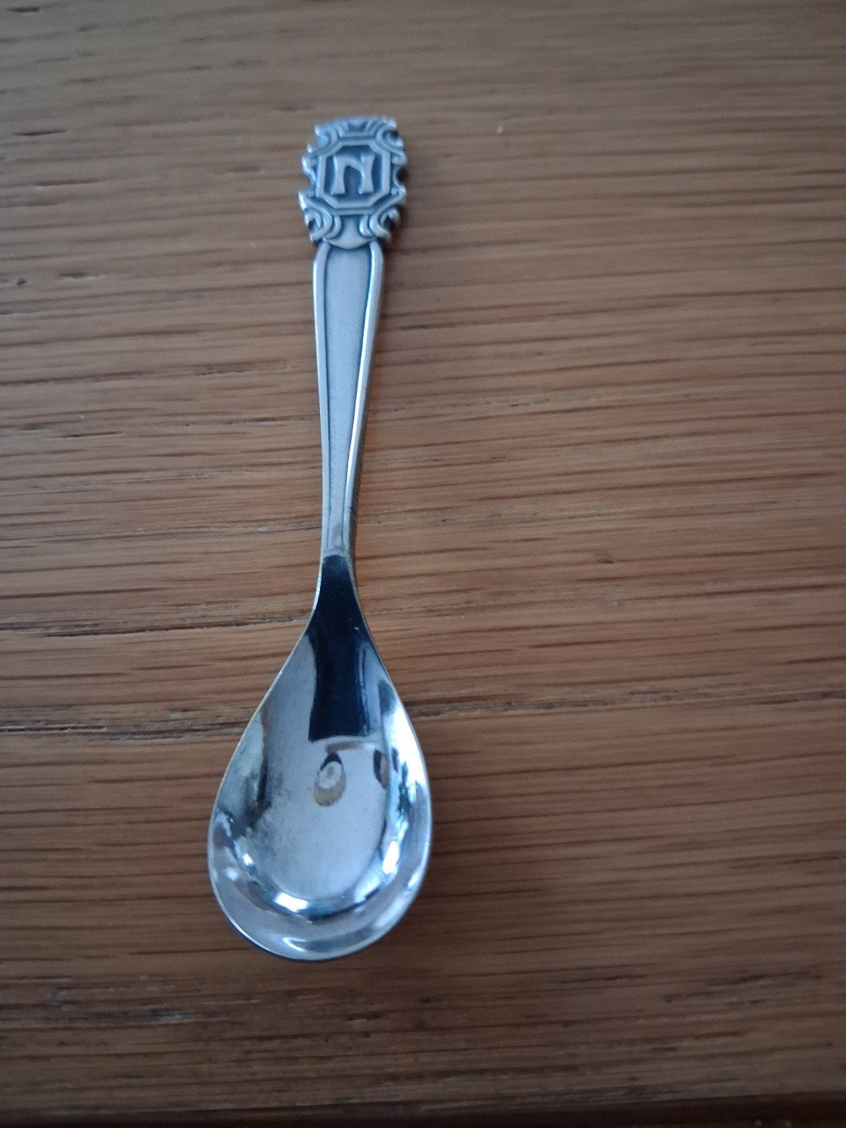 Zilveren lepeltje N in originele doosje, Ophalen of Verzenden