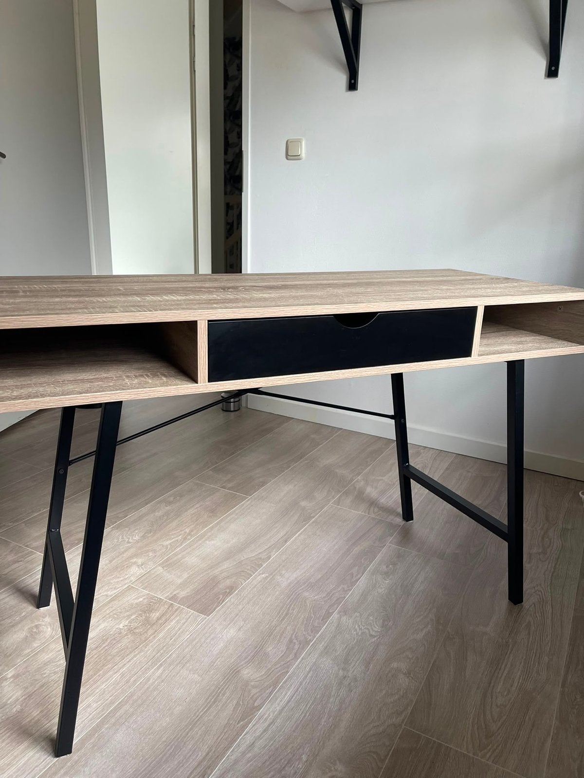 Modern bureau met lade en opbergruimte - 120x48x76 cm, Huis en Inrichting, Ophalen, Overige typen, Gebruikt, Met lades