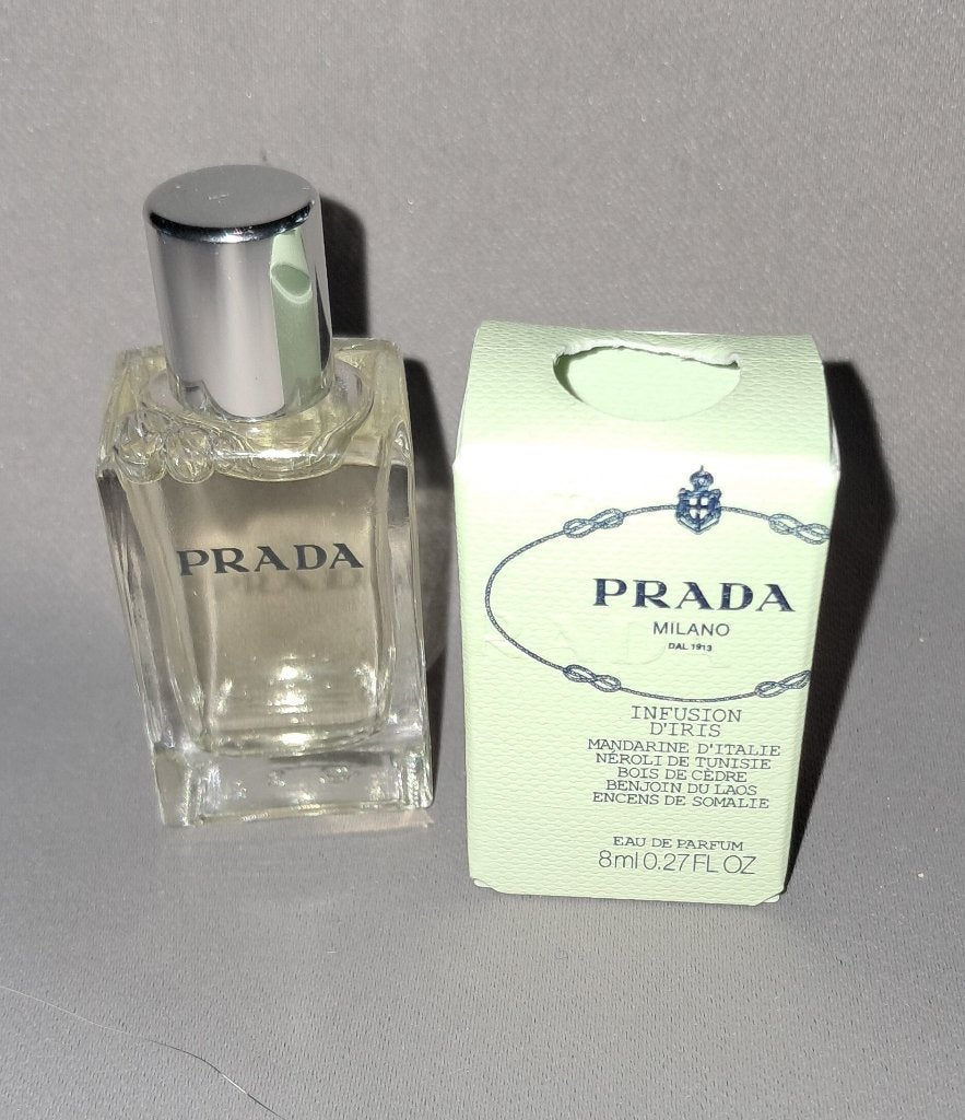 Parfum miniatuur - Prada infusion + doosje, Ophalen of Verzenden, Zo goed als nieuw, Miniatuur, Gevuld
