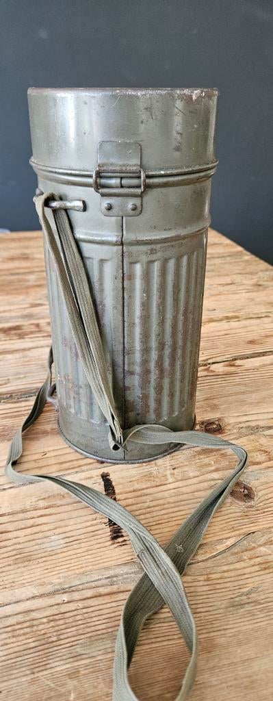 Duitse AUER gasmaskerhouder Luftschutz (1930-1945), Verzamelen, Ophalen of Verzenden
